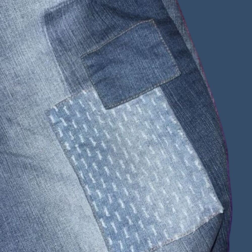 Plus Size Martha Stewart Patchwork Mom Jeans Size 24W #200 - Picture 4 of 8